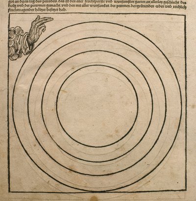 God the Father creating the earth, illustration from the 